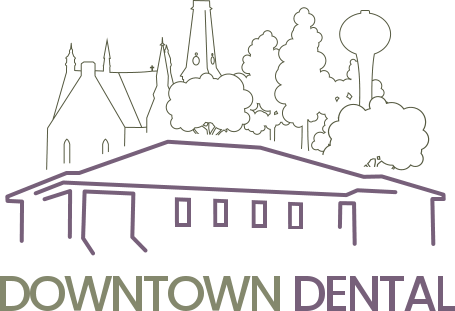 Downtown dental, logo